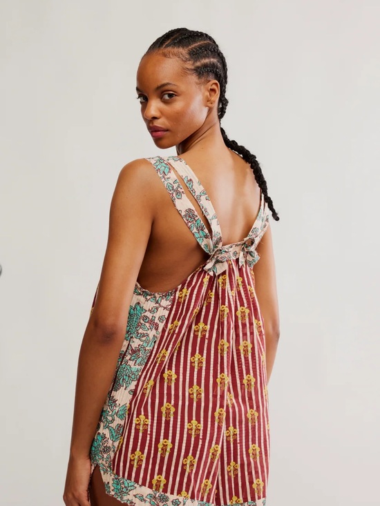 Free People Pants - 8. | Free People | Port Au Prince Printed Cotton Sleeveless Romper | L